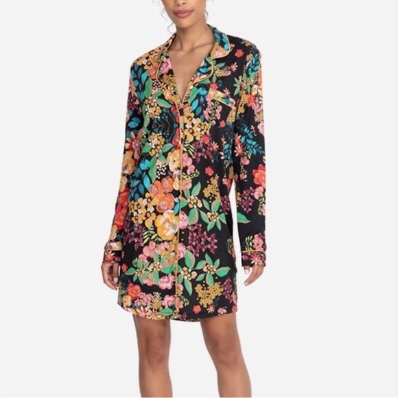 Johnny Was Other - Johnny Was Camella Long Sleeve Floral Button Down Shirt Small